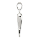 Sophia Jewelers Men's Polished 925 Sterling Silver 3D Italian Horn Pendant